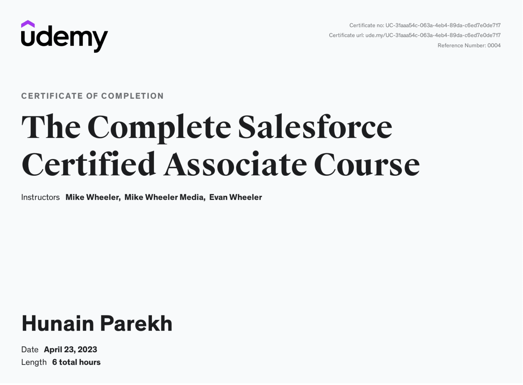 Salesforce Associate - Udemy
