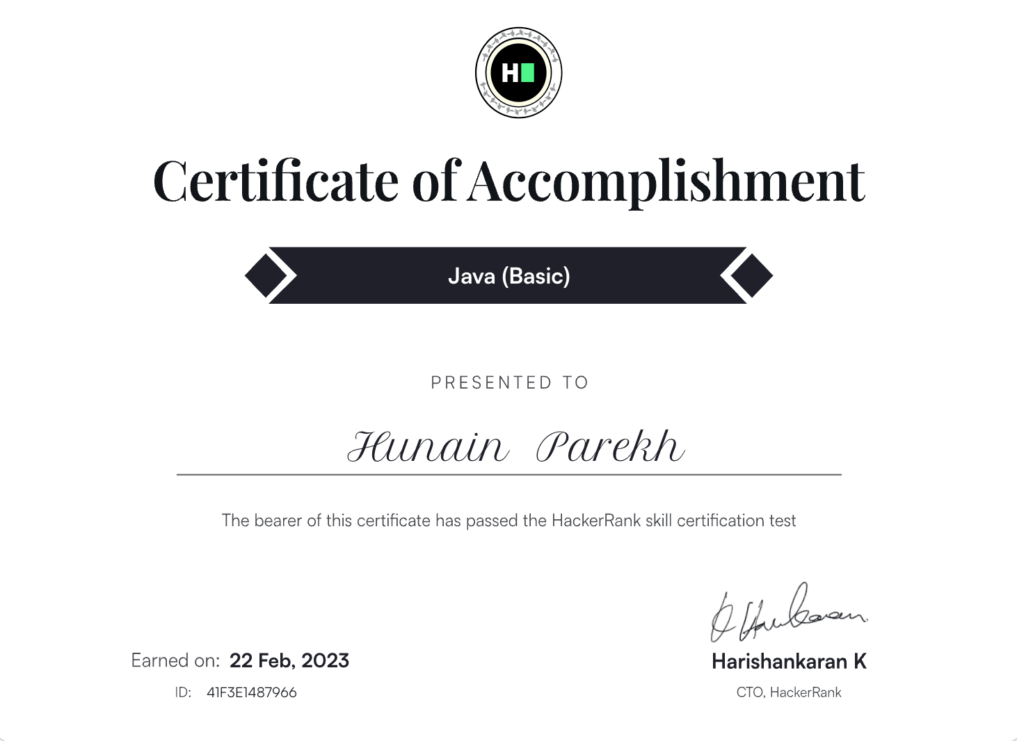 Java Basics - HackerRank